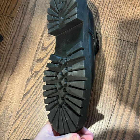 H&M Black Chunky Lace-Up Shoes 7.5/38 - Picture 4 of 6